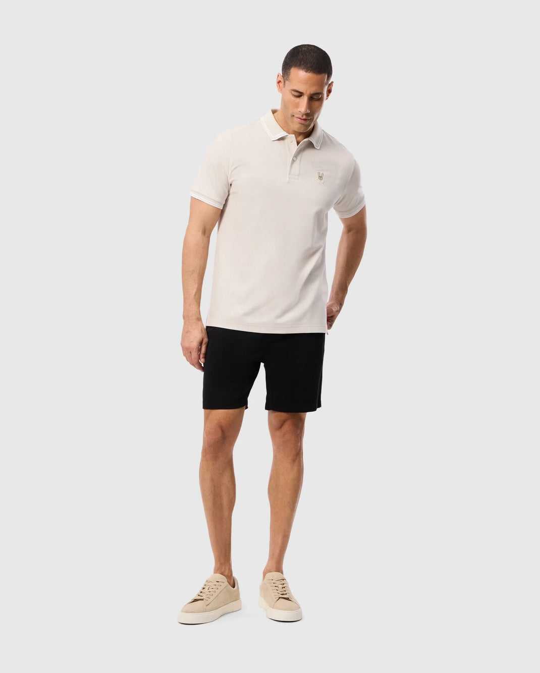 Polos Psycho Bunny Belton Pique Polo Beige Homme | UXY-45136574